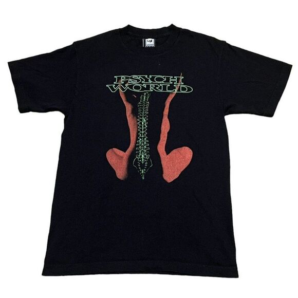 Psychworld Spine Tee Black T-Shirt Size Small - Picture 1 of 5